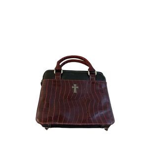Christian Arts Gifts Bible bag animal print with cross  11x10" zipper